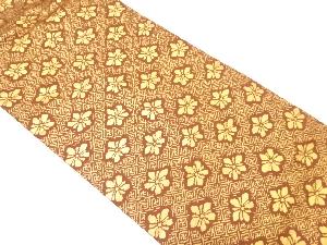 花模様織り出し　名古屋帯